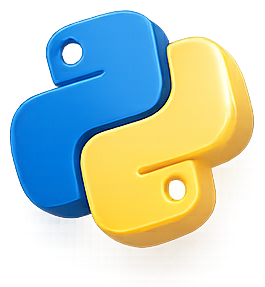 3D Python icon for Machine Learning and AI development